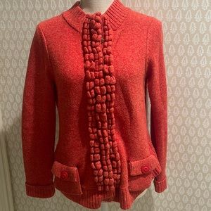 Anthropologie Moth Orange Cardigan Medium